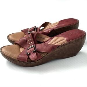 Born Smartie wedge sandals with studded detail size 12